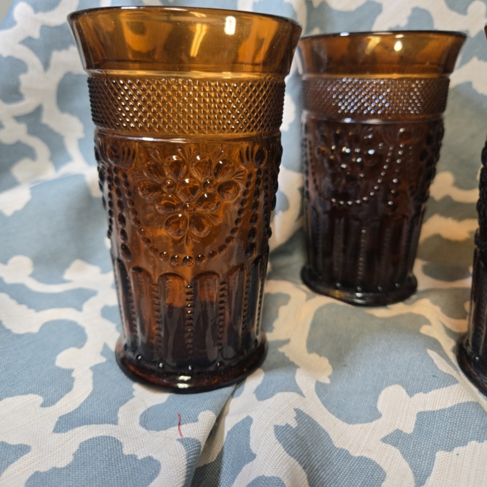 Vintage Chroma Nut Brown by Imperial Glass-Ohio" Tall drinking glass